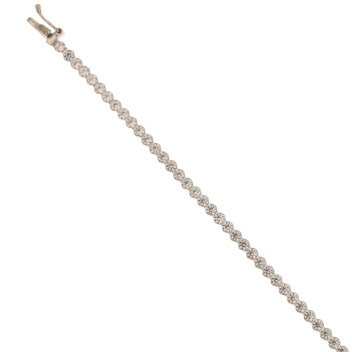 White Gold Tennis Bracelet GL101215