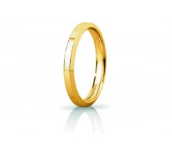 Unoaerre Hydra Slim Wedding Ring Yellow Gold Brilliant Promises