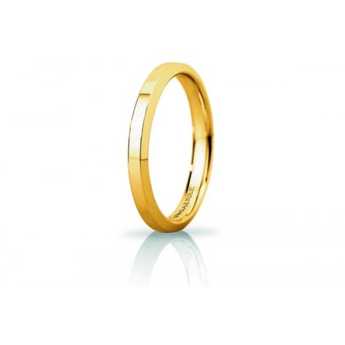 Unoaerre Hydra Slim Wedding Ring Yellow Gold Brilliant Promises