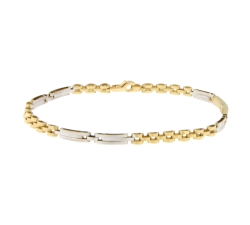 Bracciale Uomo Oro Giallo Bianco GL101216