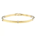 Bracciale Uomo Oro Giallo Bianco GL101217