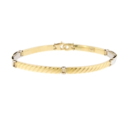 Bracciale Uomo Oro Giallo Bianco GL101217