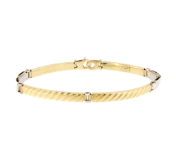 White Yellow Gold Men&#39;s Bracelet GL101217