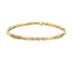 White Yellow Gold Men&#39;s Bracelet GL101218