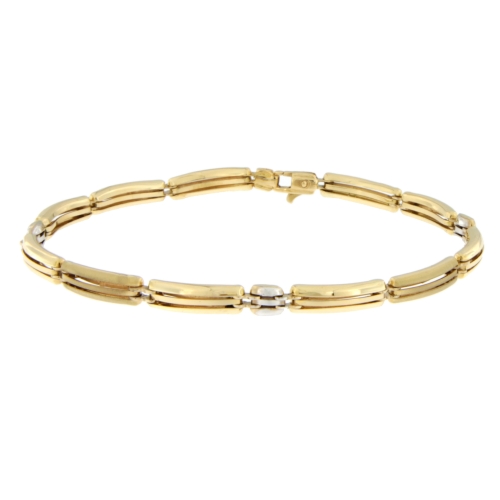 White Yellow Gold Men&#39;s Bracelet GL101218