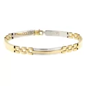 White Yellow Gold Men&#39;s Bracelet GL101219