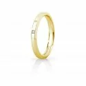 Unoaerre Hydra Slim Wedding Ring with Diamond Yellow Gold Brilliant Promises