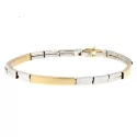 White Yellow Gold Men&#39;s Bracelet GL101222