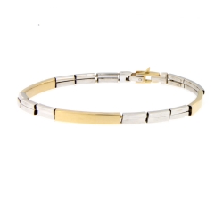 White Yellow Gold Men&#39;s Bracelet GL101222