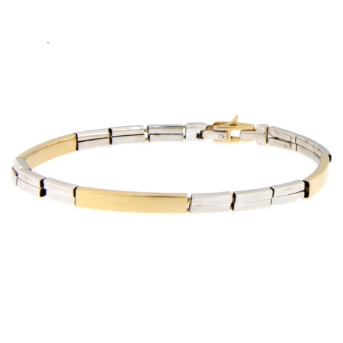 Bracciale Uomo Oro Giallo Bianco GL101222