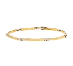 White Yellow Gold Men&#39;s Bracelet GL101223