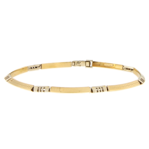 White Yellow Gold Men&#39;s Bracelet GL101223