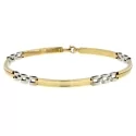 White Yellow Gold Men&#39;s Bracelet GL101226