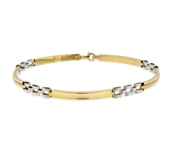 White Yellow Gold Men&#39;s Bracelet GL101226