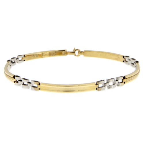 White Yellow Gold Men&#39;s Bracelet GL101226