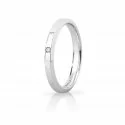Unoaerre Hydra Slim Wedding Ring with White Gold Diamond Brilliant Promises