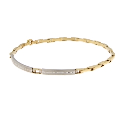 White Yellow Gold Men&#39;s Bracelet GL101227