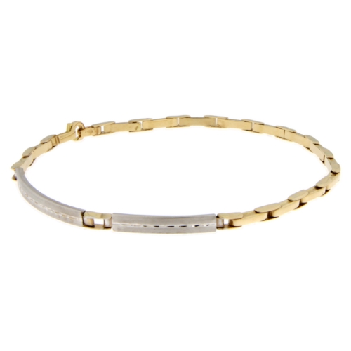 White Yellow Gold Men&#39;s Bracelet GL101227