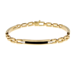 White Yellow Gold Men&#39;s Bracelet GL101228