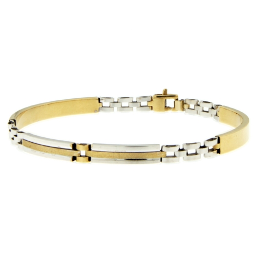 White Yellow Gold Men&#39;s Bracelet GL101232