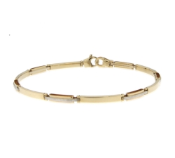 White Yellow Gold Men&#39;s Bracelet GL101233