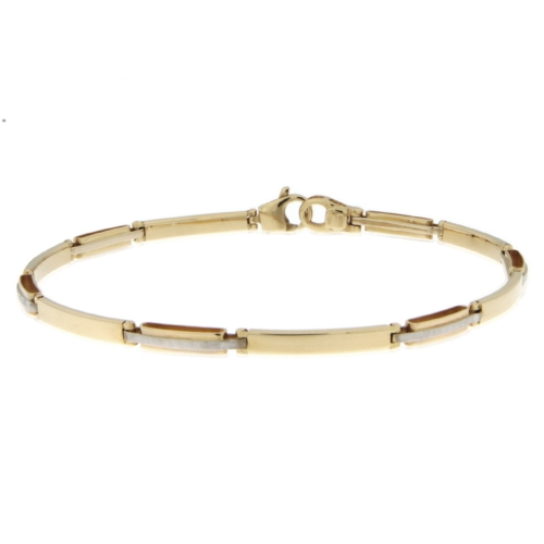 White Yellow Gold Men&#39;s Bracelet GL101233