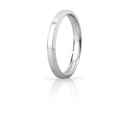 Unoaerre Hydra Slim Wedding Ring White Gold Brilliant Promises