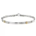 White Yellow Gold Men&#39;s Bracelet GL101235