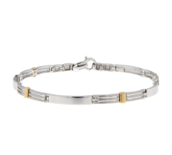 White Yellow Gold Men&#39;s Bracelet GL101235