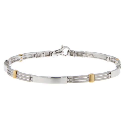 White Yellow Gold Men&#39;s Bracelet GL101235