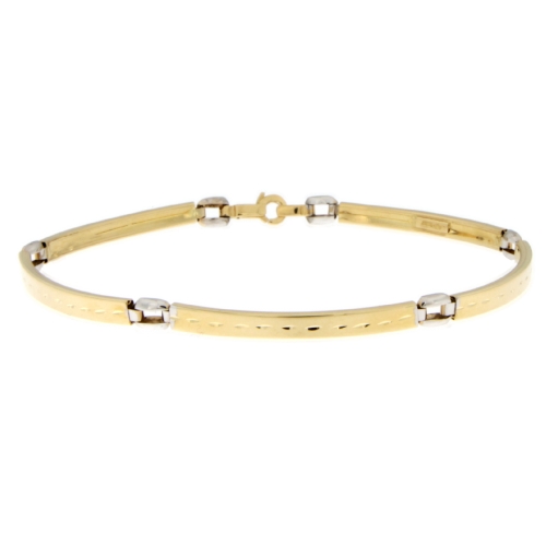 White Yellow Gold Men&#39;s Bracelet GL101237