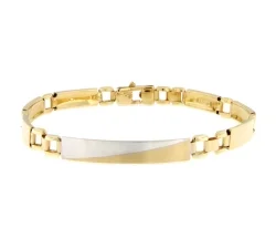 Bracciale Uomo Oro Giallo Bianco GL101239