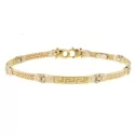 White Yellow Gold Men&#39;s Bracelet GL101240