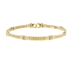 Bracciale Uomo Oro Giallo Bianco GL101240