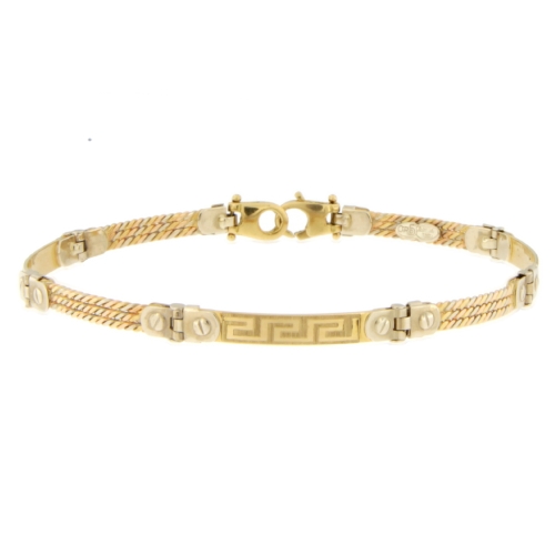 White Yellow Gold Men&#39;s Bracelet GL101240