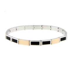 Herrenarmband aus Weiß-Roségold GL101246