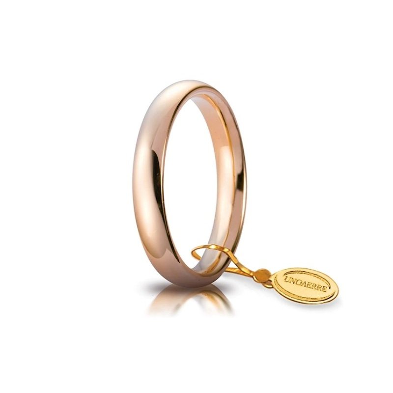Unoaerre Comfortable Wedding Ring 3.5 mm Rose Gold