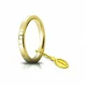 Unoaerre Wedding Ring Circles of Light 2.5 mm Yellow Gold with diamond