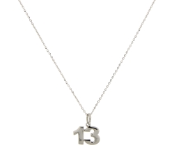 Unisex White Gold Necklace GL101256