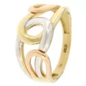 White Yellow Pink Gold Women&#39;s Ring GL101260