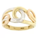 White Yellow Pink Gold Women&#39;s Ring GL101260