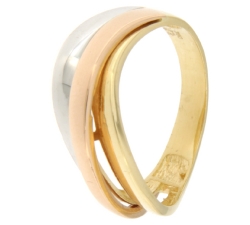 White Yellow Pink Gold Women&#39;s Ring GL101261