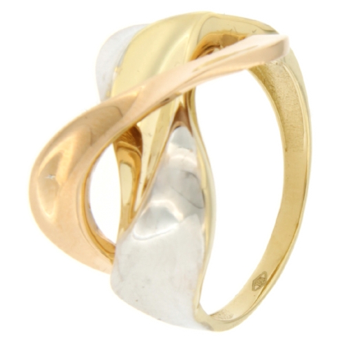 White Yellow Pink Gold Women&#39;s Ring GL101262