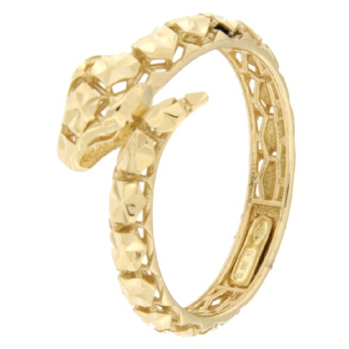 Yellow Gold Snake Woman Ring GL101263