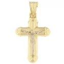 Yellow White Gold Cross Pendant GL101265