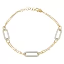 White Yellow Gold Women&#39;s Bracelet GL101272