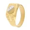 White Yellow Gold Men&#39;s Ring GL101275