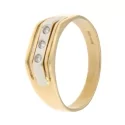 White Yellow Gold Men&#39;s Ring GL101276