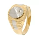 White Yellow Gold Men&#39;s Ring GL101277