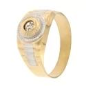 White Yellow Gold Men&#39;s Ring GL101279